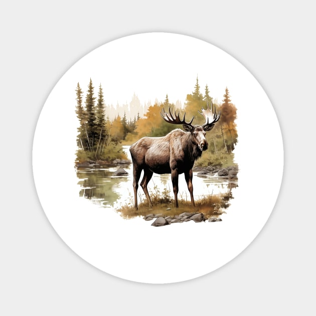 Wild Moose Magnet by zooleisurelife